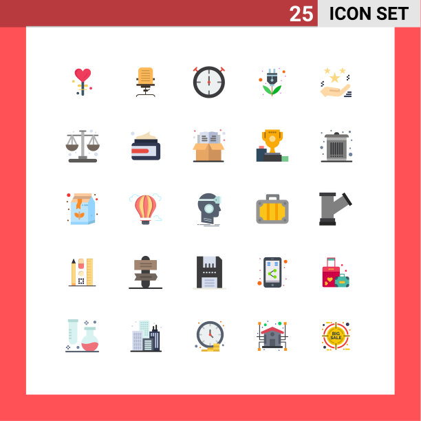 设置25个商业平面颜色包的手图片下载