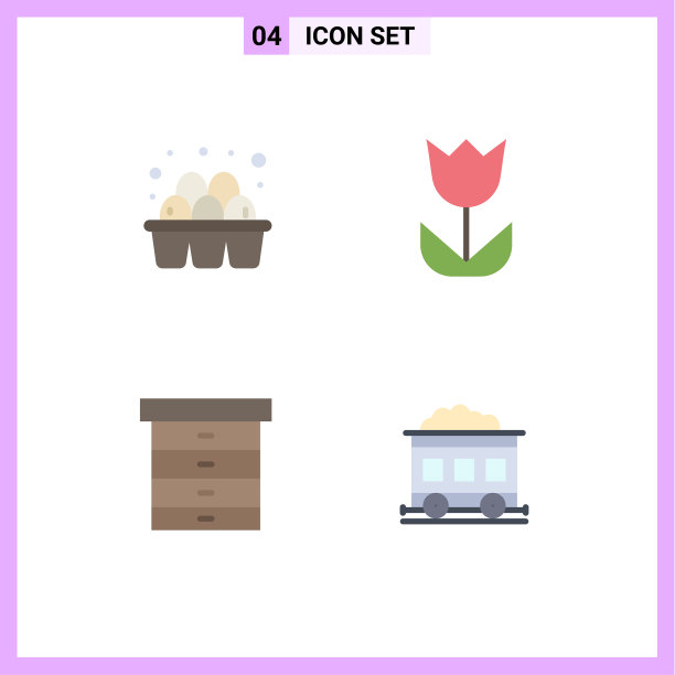 现代设置4平图标象形蛋图片下载
