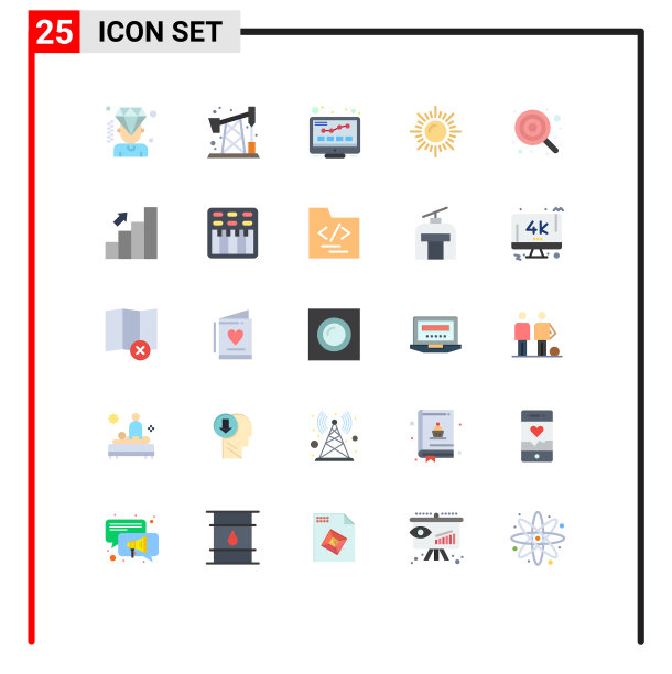 为儿童设置25个平面颜色的网格图片下载