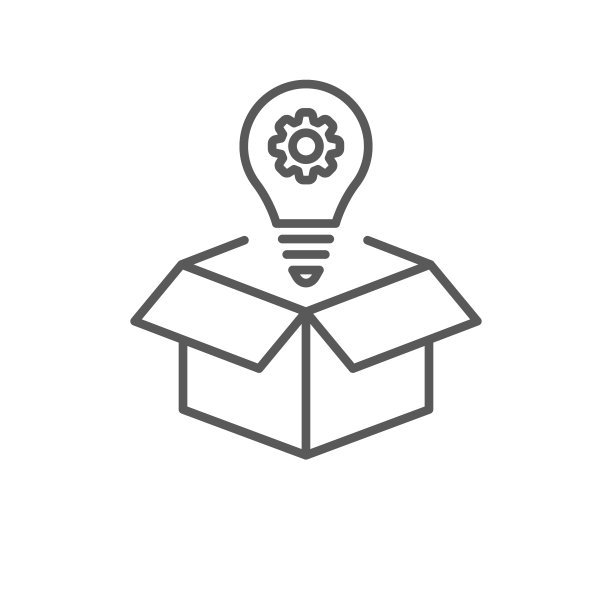 创意解决方案黑线图标。想法的一代。聪明的创新思想。成功的策略。盒子里的灯泡。白色空间上的剪影符号。向量孤立的插图图片下载