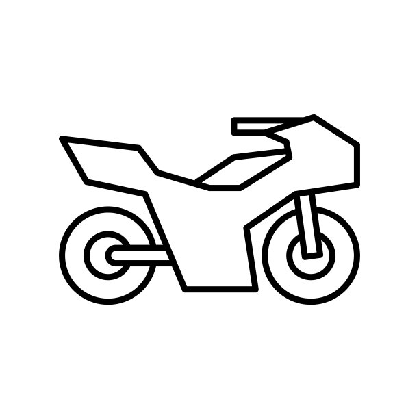 摩托车，摩托车，车辆，运输图标矢量插图图片下载