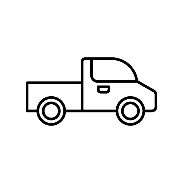 卡车，汽车，皮卡卡车，车辆，运输图标矢量插图图片下载