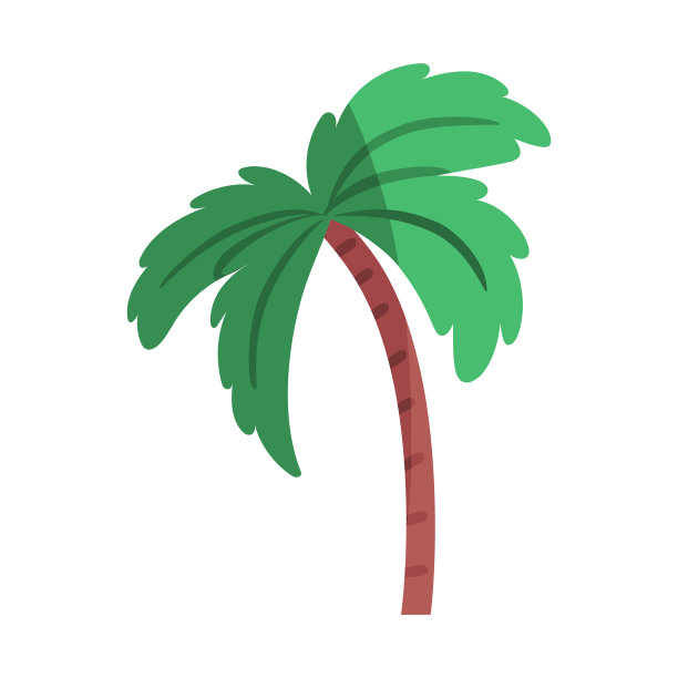 孤立的棕榈树图标图片下载