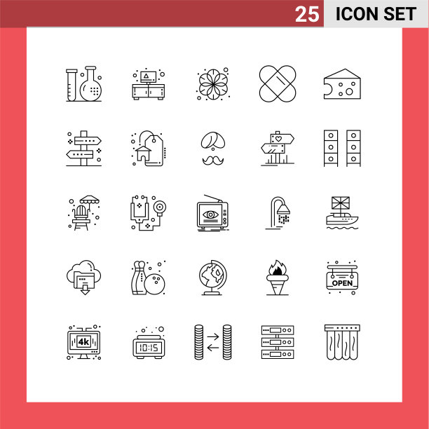 可编辑的线包25个简单的线乳制品图片下载