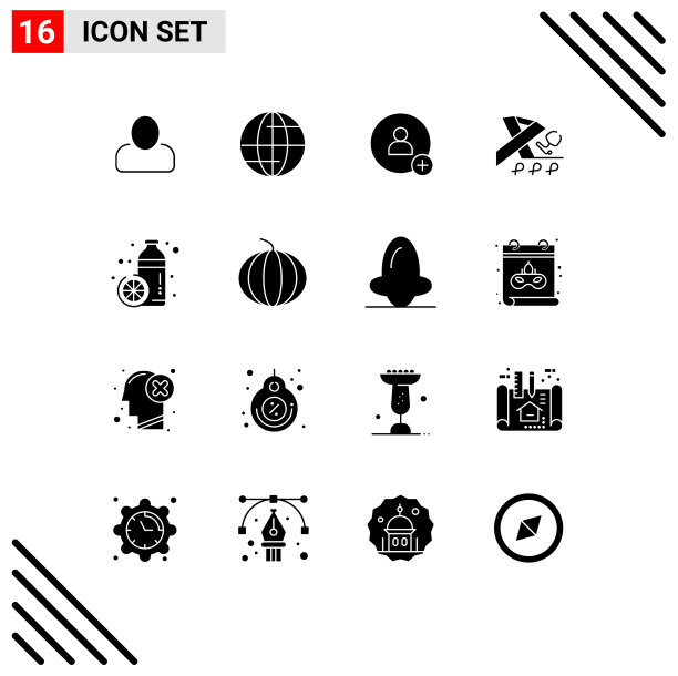 现代集16个立体象形文字之图片下载