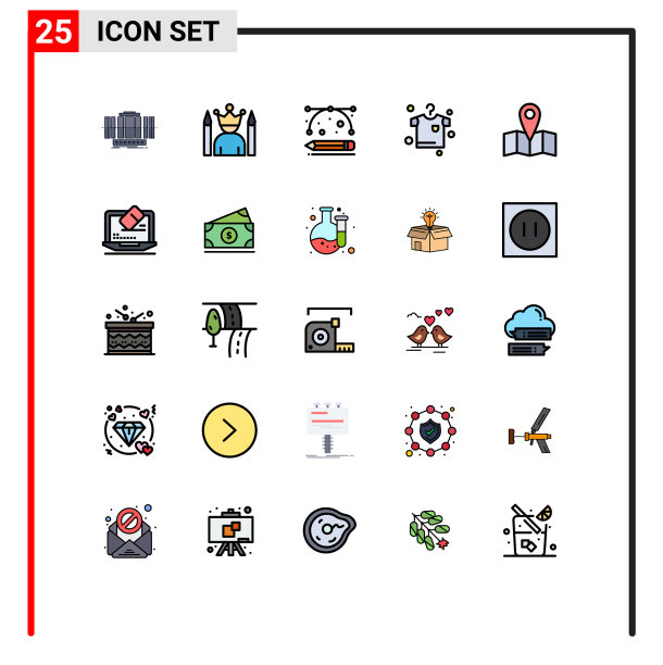 25填充线平面颜色的网站概念图片下载