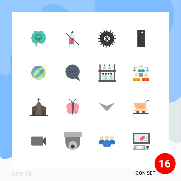 16平色概念为网站移动和图片下载