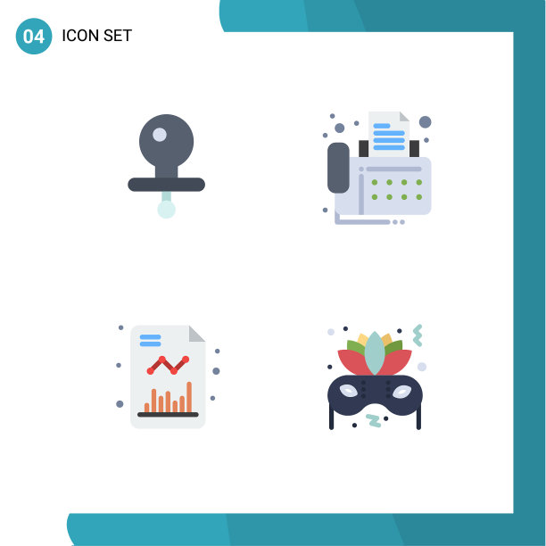 为bagrow设置4个平面图标图片下载