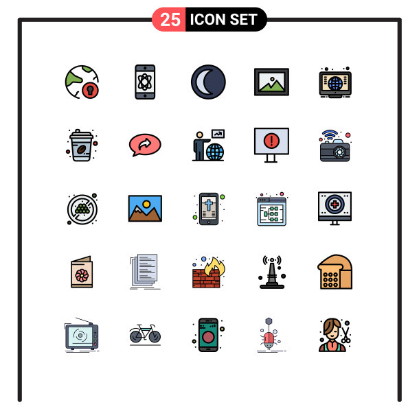 通用图标符号组25现代填充图片下载