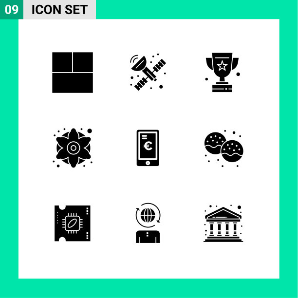 9个适用于网络和移动的通用实体符号图片下载