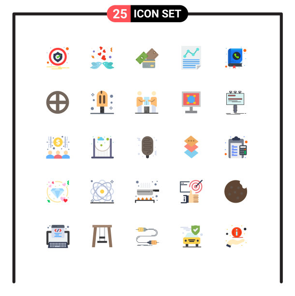 象形图设置简单的25平色报告图片下载