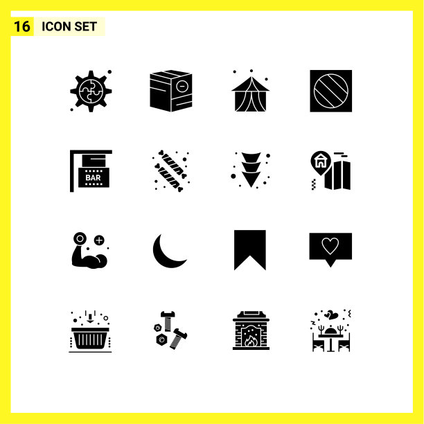 股票图标包16行符号和符号图片下载