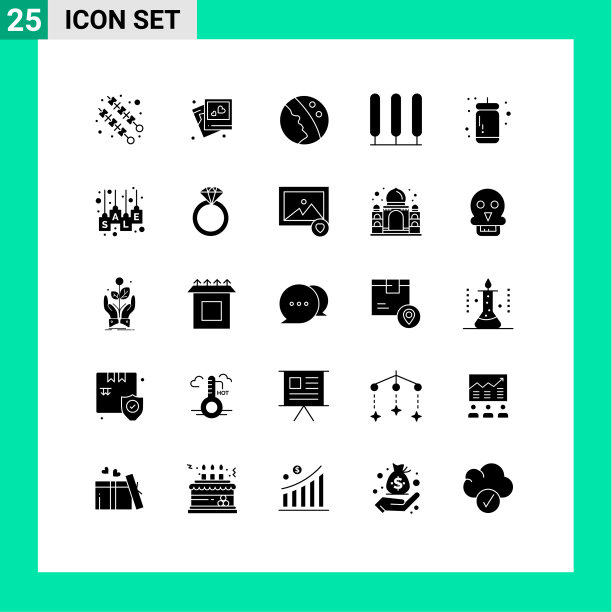 移动界面立体字形设置25个象形文字图片下载