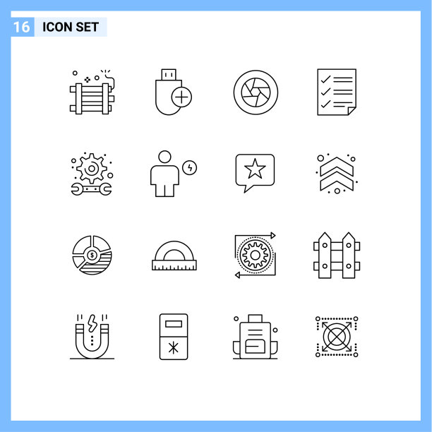 16适用于网络和移动的通用大纲图片下载