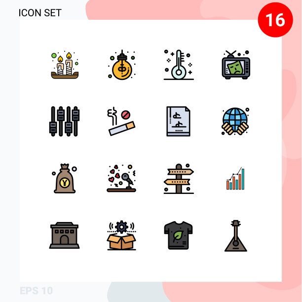 用户界面包16基本平色填充图片下载