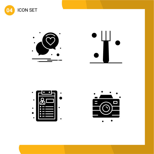 移动界面立体字形设置4个象形图图片下载