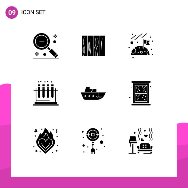 现代集9个立体字形和符号等图片下载