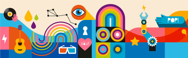 几何抽象背景的街道墙艺术图片下载