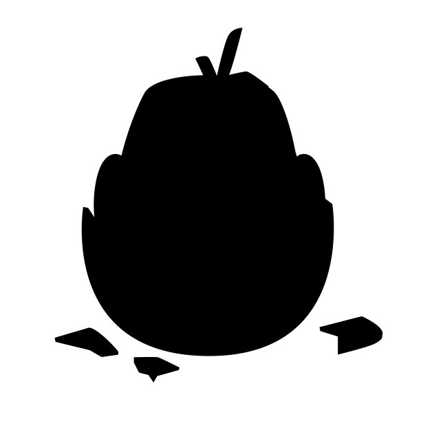 黑色轮廓可爱的卡通小妞图片下载