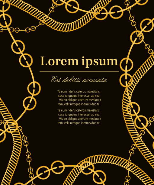 图案与黄金链的地方文本图片下载