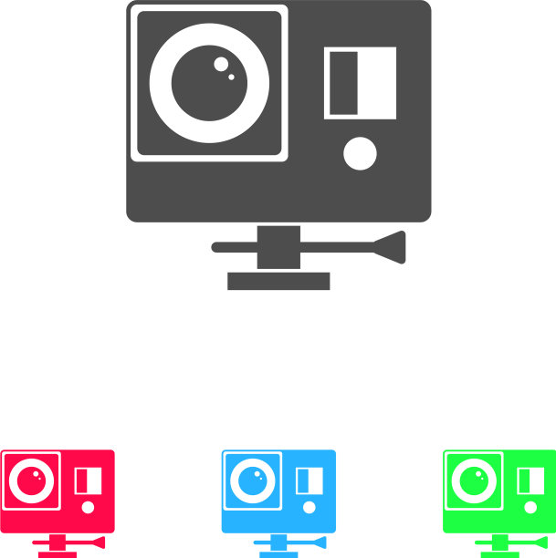 动作摄像机图标平放图片下载