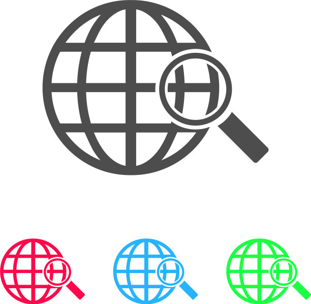 平面分析世界图标图片下载