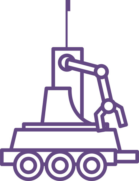 太空机器人探索者孤立图标图片下载