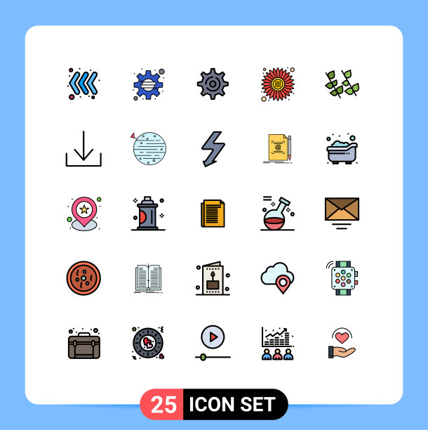 通用图标符号组25现代填充图片下载