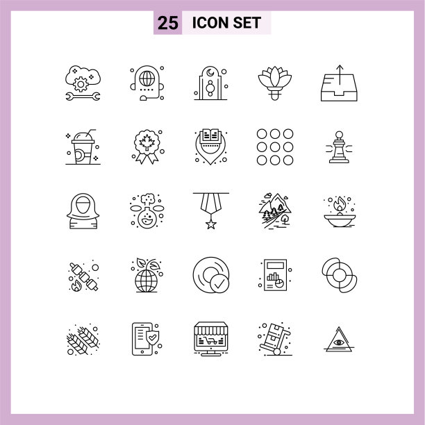 可编辑的线条包25条简单的线条玫瑰图片下载