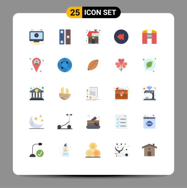 适用于网络和移动的25种通用平面颜色图片下载