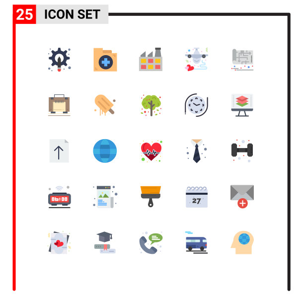 适用于网络和移动的25种通用平面颜色图片下载