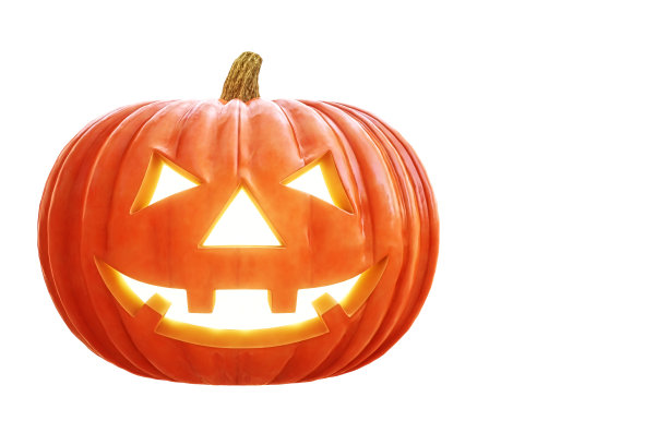 单独的南瓜头隔离在白色的进一步组成。图片下载