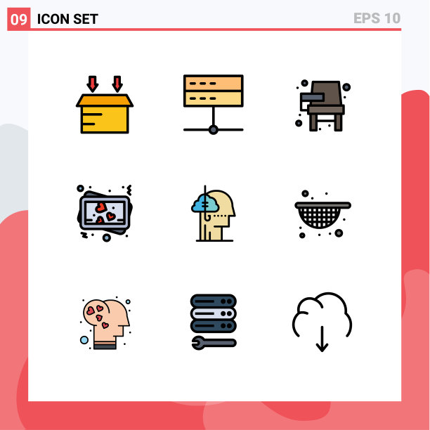 包9的创意填充线平色图片下载