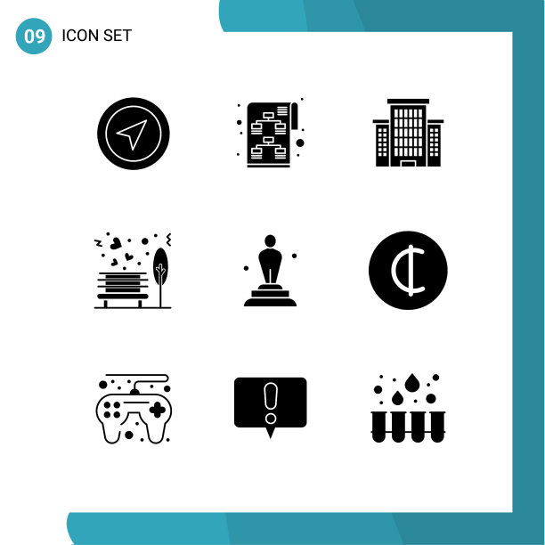 组9现代固体象形文字设置奖励树图片下载