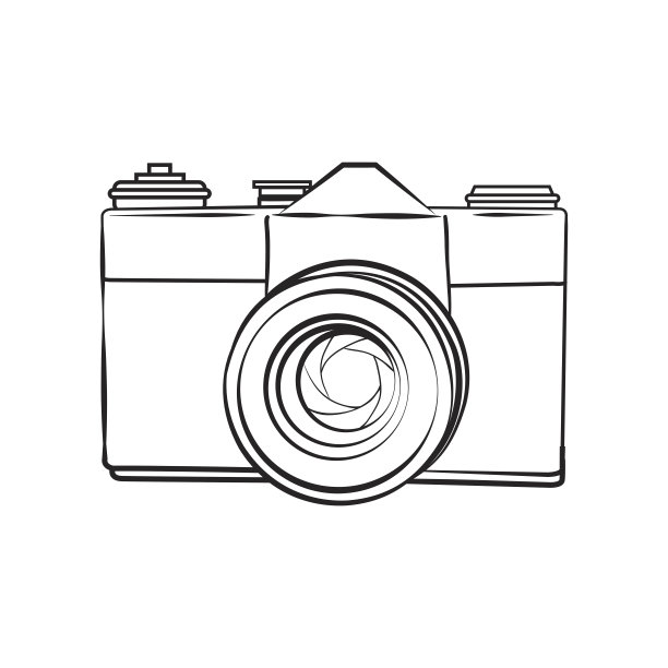 手绘相机。矢量插图。图片下载