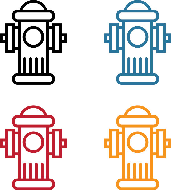 线艺消火栓设计模板图片下载