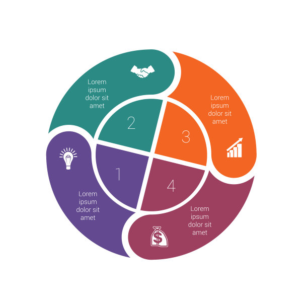 信息图循环循环流程4模板图片下载