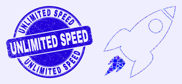 蓝色划痕无限速度密封和空间图片下载