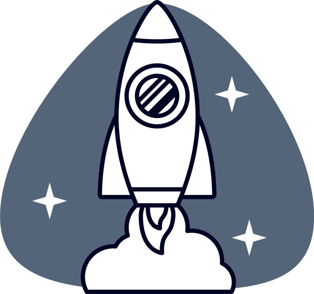 火箭发射空间孤立图标图片下载