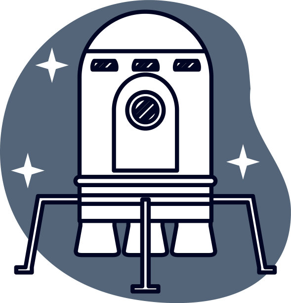 太空机器人探索者孤立图标图片下载