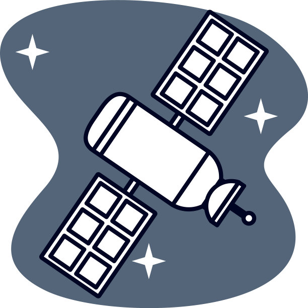空间卫星通信孤立图标图片下载
