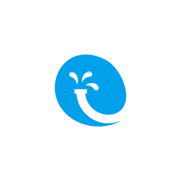 抽象水管简单的圆形标志标志图片下载