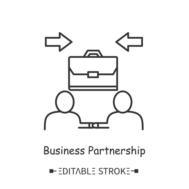 商业伙伴图标。可编辑的图片图片下载