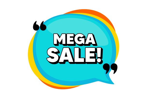 大型销售。特价标志。向量图片下载