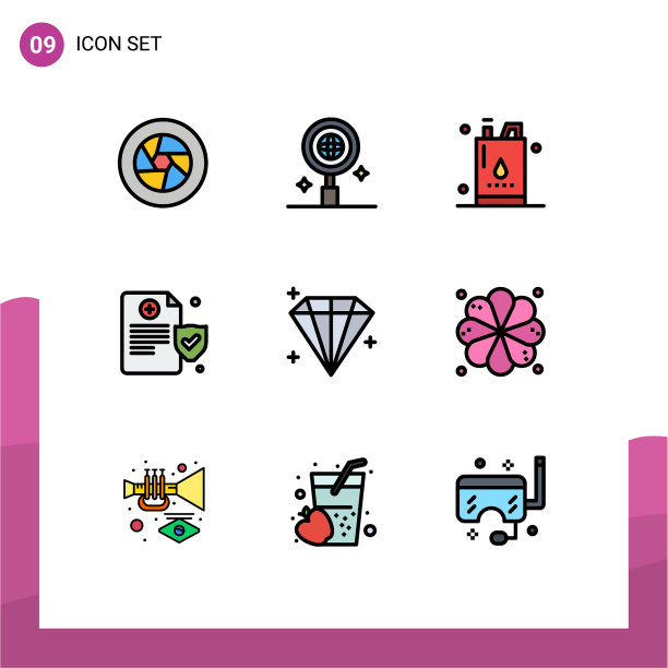 设置9商业填充线平面颜色包图片下载