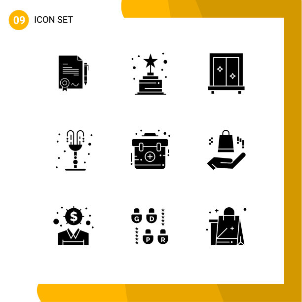 主题立体符号和可编辑符号的9种图片下载