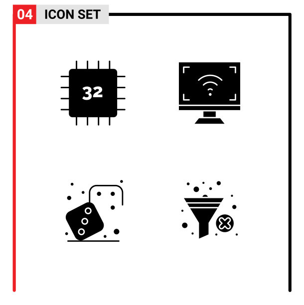 为芯片电视组现代固体象形文字集图片下载