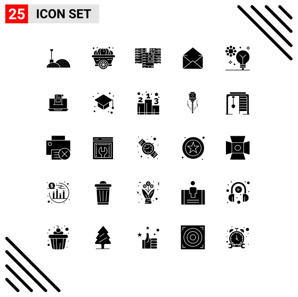 用户界面包25个基本立体字形图片下载