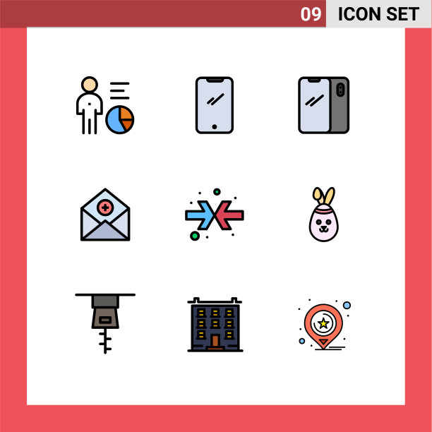 设置9商业填充线平面颜色包图片下载