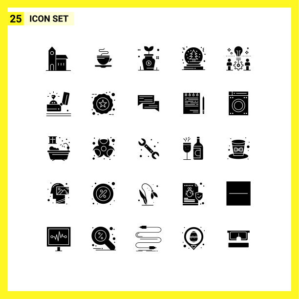 为团队雪球在网格上设置25个实体符号图片下载